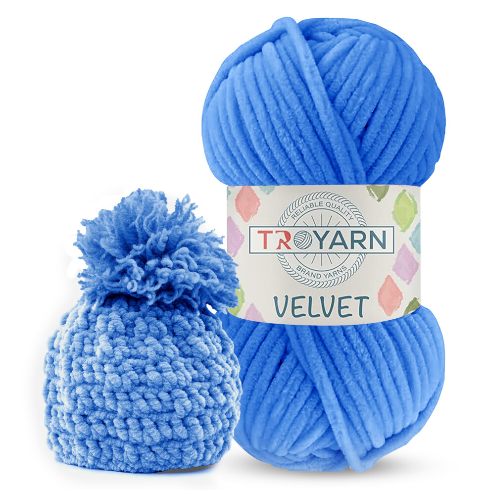 Velvet Chenille Garens - Fluffy Plush Amigurumi Garens voor Babydekens, 100g (132 Yards), Maat 6