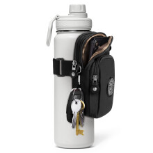 Bottle Pouch Gym Water Caddy with Phone Holder Water Bottle Sleeve Bag with Pocket for Cards Keys Wallet Gym Bottle Accessories for Men Women