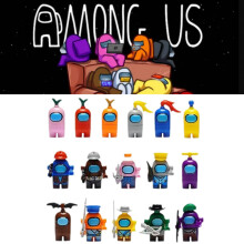 Among Us 16-Piece Mini Building Block Set - Interactive Group Play, Kids Room Decor & Collectible Gift