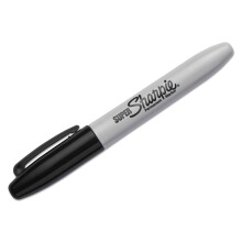 Sharpie 33666PP Super Permanent Markers Fine Point Black 6/Pack