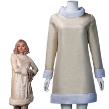 (Children,130cm)Wednesday Enid Sinclair weißes Kleid Cosplay Kostüm Addams Halloween Outfits