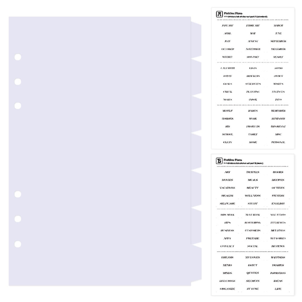 DY.2ten White Dividers for 6 Ring Binder  7-Tab Sturdy Plastic Dividers  A5 Index Divider  6 Hole Binder Dividers  Insertable Notebook Planner Tab Div-image-OPC-PGSQJ9T-NEW