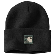 Knit Camo Patch Beanie