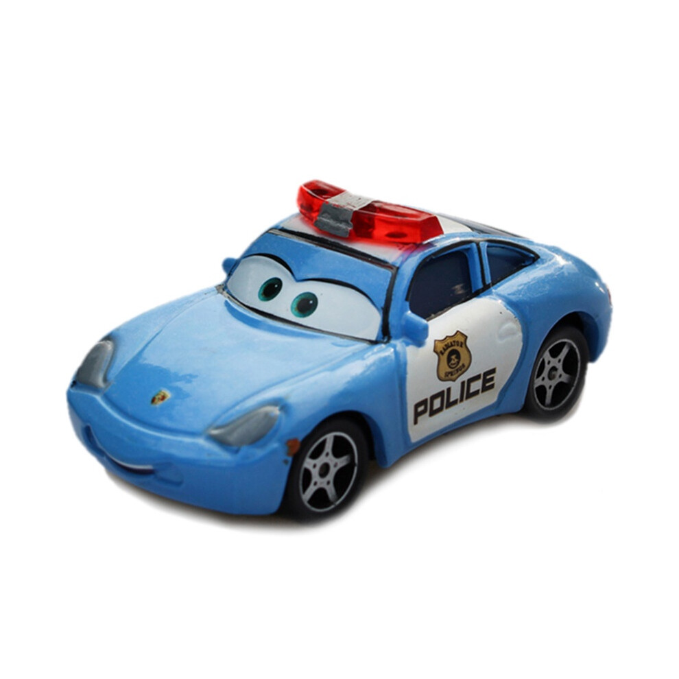 (Sally A) Car Toy Sally Model Inertia Control Police Car Racing Interactive Kid Games Gift