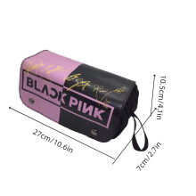 (StyleA) Stationery Blackpink Bag Pencil Case Magnetic Buckle Student Large Capacity