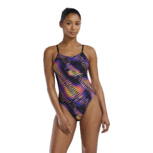 Maillot de bain TYR Standard Durafast Elite Cutoutfit pour femme, citron vert/multicolore, 26