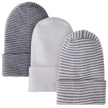 DRESHOW BQUBO Vastasyntyneen vauvan hatut Sairaalapuuvillahattu Premium Baby Stripe Beanie Vauvan myssyt 0-3 kuukautta