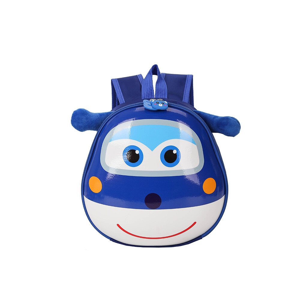 (Blue) Wings Super Cartoon Backpack Kindergarten Students Outdoors Schoolbag Portable Blue