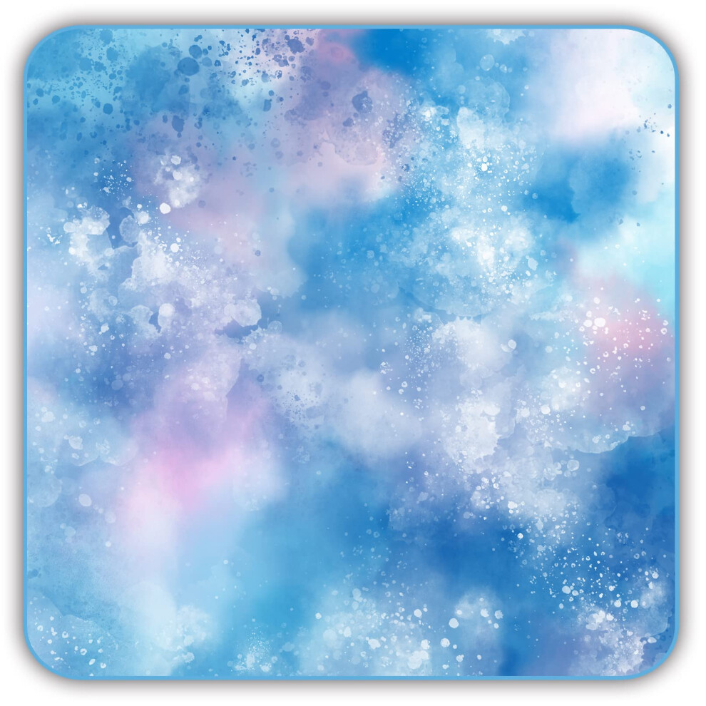 Premium Square Waterproof Mouse Pad - Non-Slip Rubber Base 9X9 Inches (Colored Marble) 683370722934