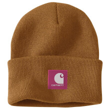 Carhartt Knit Rubber Patch Beanie Carhartt Brown