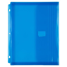 Intaio in plastica in plastica a 3 buche buste di legante con chiusura a gancio e loop - Opuscolo di lettere - 9 1/2 x 11 1/2 con espansione da 1 pol