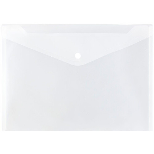 JAM PAPER Plastic Envelopes with Snap Closure - Letter Booklet - 9 3/4 x 13 - Clear - 3/Pack