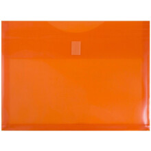 JAM PAPIR Plastudvidelseskonvolutter med krog- og lkkelukning - Brevhfte - 9 3/4 x 13 med 1 tomme ekspansion - Orange - 3/Pakke