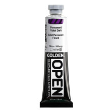 OPEN Slow-Drying Acrylics by GOLDEN Permanent Violet Dark 2 fl oz. tube Professional Acrylic Paint Transparent