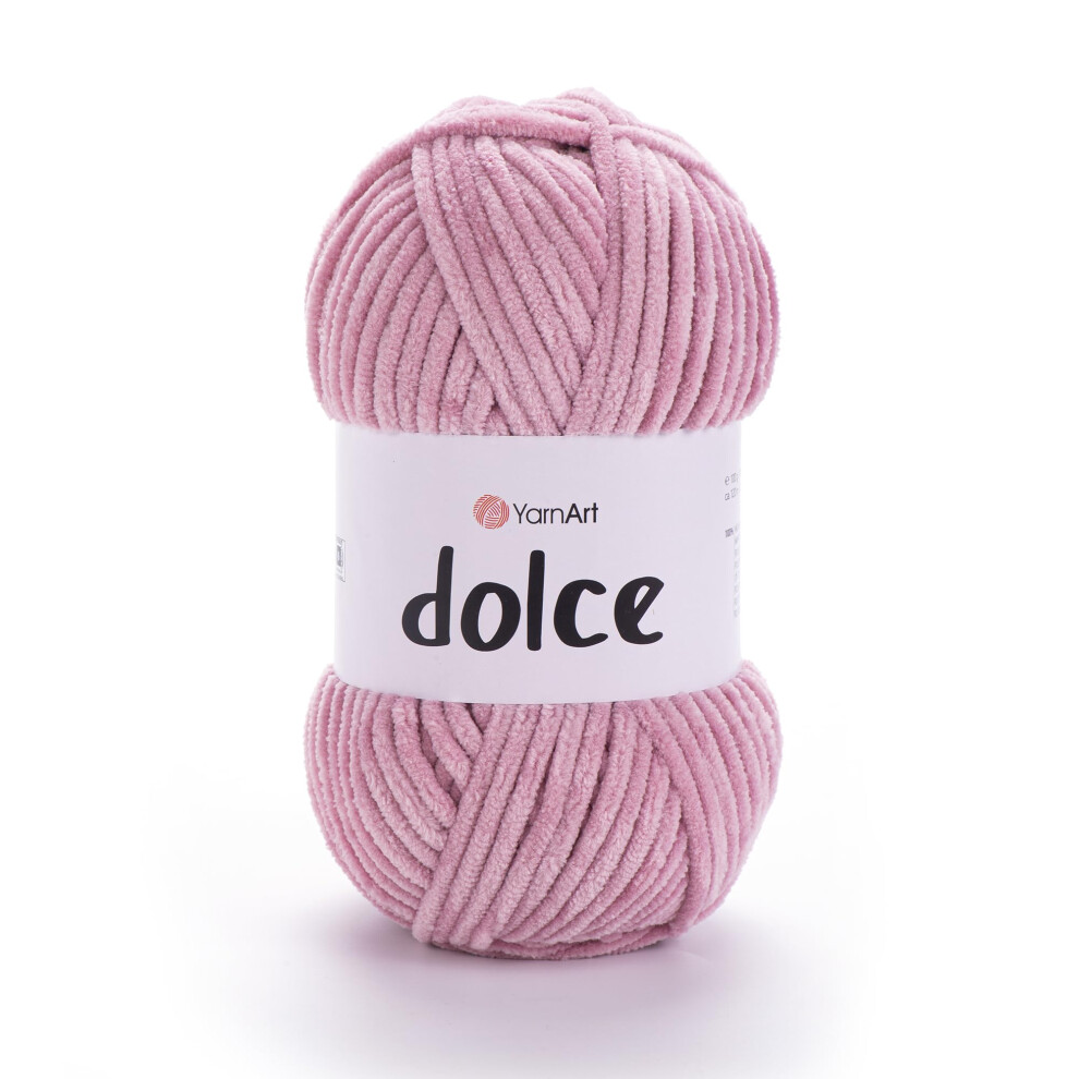 Yarnart Dolce Zachte Chenille Velvet Super Bulky Garens voor Deken Amigurumi Haakwerk - 100 Gram (3.53 oz) 131 Yards (769)