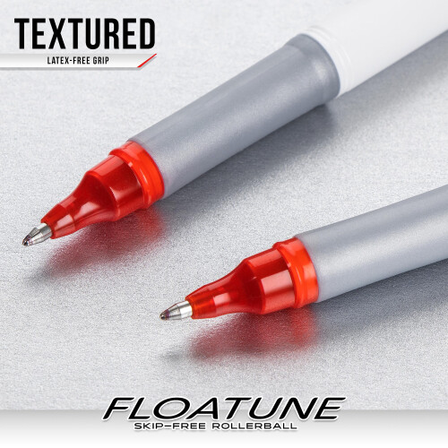 Pentel Pentel Floatune Rollerball Pen (0,8 mm) Medium Point Black/Blue/Red Ink Pack 8 per (BY108PF8OFC) 2