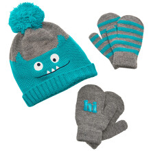 Simple Joys fra Carter's Baby Hat og Vantes?t Monster/Stripe 12-24 m?neder