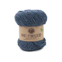 (1 Strang) Lion Brand Yarn ReTweed Garn Dutch Blue