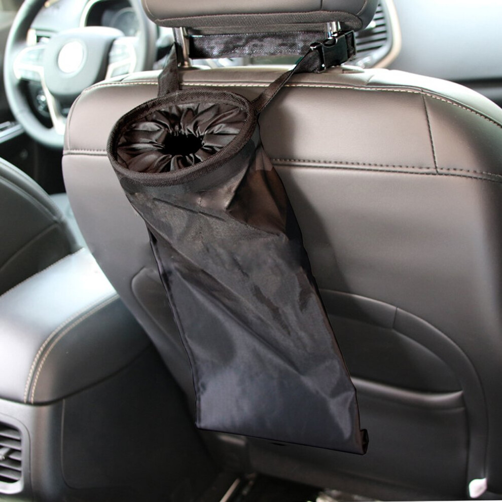 Ipely Universal Car Vehicle Back Seat Headrest Litter Trash Garbage Can (-2Pack) Black 702563694251
