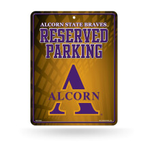 Rico Industries NCAA Alcorn State Braves Standard-Parkschild aus Karbonfaser-Metall, 21,6 x 27,9 cm, ideal fur Mannerh   hle, Schlafzimmer, Buro, H
