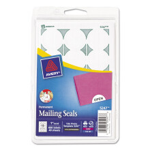 Avery 05247 Postsegl 1-tums rund 600/PK Vit