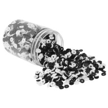 Mandala Crafts 6 mm schwarze und weie Polymer-Tonperlen-Set fr Freundschaftsarmbnder 3000 schwarze und weie Heishi-Perlen, Scheibenperlen fr d