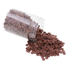 Mandala Crafts 6mm Brun Polymer Clay Perles Kit - 3000 Brown Round Perles til smykkerfremstilling