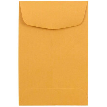 JAM PAPER #4 Coin Business -kaupalliset kirjekuoret - 3 x 4 1/2 - Brown Kraft Manila - 50 kpl / pakkaus