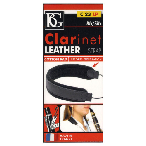 BG C23LP Leather Clarinet Strap with Leather Pad 1