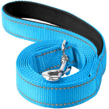 Erbine 6FT fnyvisszavero nylon kutyaprz puha prnzott fogantyval stlshoz, futshoz s edzshez, kis kzepes s nagy kutyk szmra (Auqa Blue