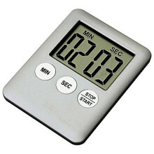 (Silver) Digital Large Lcd Kitchen Cooking Timer Countdown Up Clock Hot Alarm Magnetic