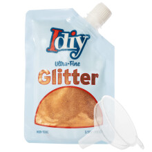 iDIY Ultra Fine Glitter (100 g 3,5 oz scek) w Easy-Pour Bag & Trychtr-Bonfire Orange Extra jemn-Netoxick DIY Arts & Crafts koln projekty Festiv
