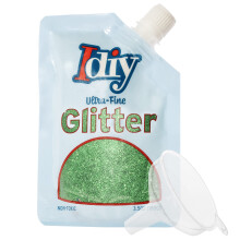 iDIY Ultra jemn trpytky (100 g 3,5 oz scek) w Easy-Pour Bag & Trychtr-Shamrock Zelen Extra jemn-Netoxick DIY Art School Projekty Festivaly Trpy