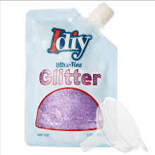 iDIY Ultra jemn trpytky (100 g 3,5 oz scek) w scek a trychtr se snadnm nalvnm  erkove fialov Extra jemn netoxick DIY Umen a remesla k