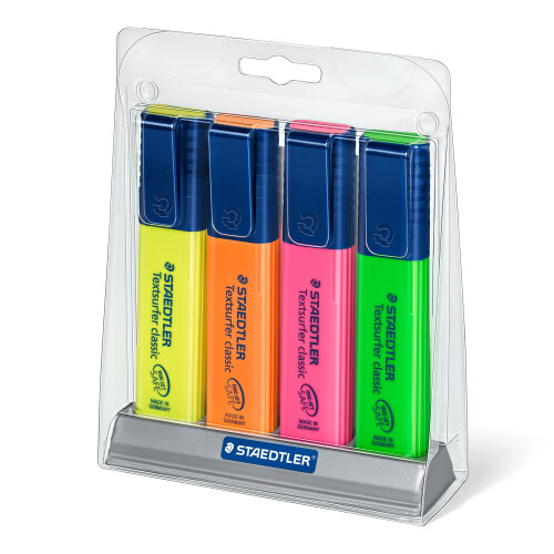 Staedtler Staedtler Textsurfer Classic Textmarker 4er-Farben-Set Regenbogenfarben 364SC4 1