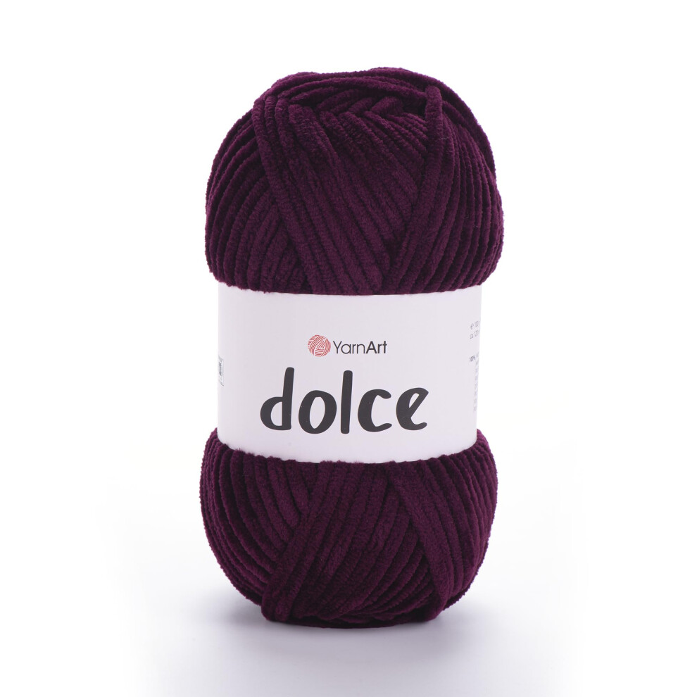 Yarnart Dolce Garens Soft Chenille Velvet Super Bulky Garens Dekentje, Amigurumi, Haak - 100g (3.53 oz)