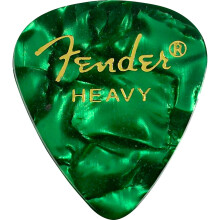 Fender Premium Celluloid Guitar Picks 351 Shape Green Moto Heavy 144-Pack