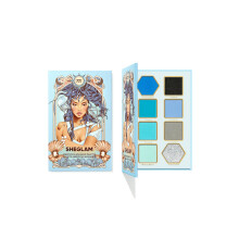SHEGLAM Glitter Metallic Eyeshadow Palette 8-Color High Pigment Silver Blue Long Wearing Horoscope Collection Eye Shadow Palette - Ambitious Aquarius