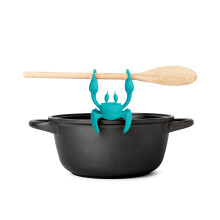 OTOTO Aqua the Crab Silicone Utensil Rest - Silicone Spoon Rest for Stove Top - BPA-Free Heat-Resistant Kitchen and Grill Utensil Holder - Non-S