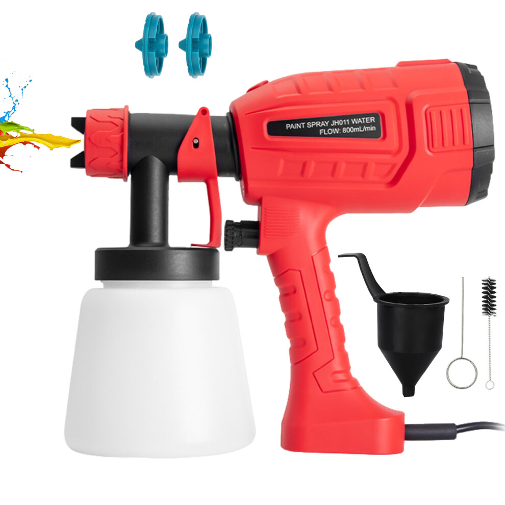 Paint Sprayer, 700W Electric Sprayer for Wall Wood & Metal Paint Hand Held Spray Gun System Fence Sprayer, 8000ml Paint Cups, 3 Painting Nozzles
