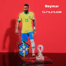(Neymar) Star Mascot Football Logo Acrylic Decorated Handmade Toy Around Collection Fans
