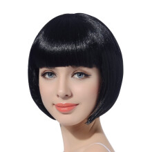 INGYENES BEAUTY Lila rvid Bob Cosplay Flapper parka-szintetikus jelmez termszetes megjelensu noi halloween karcsonyi parti sznes frufru parka