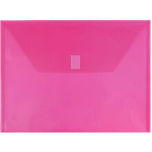 JAM PAPIR Plastkonvolutter med krog- og lkkelukning - Brevhfte - 9 3/4 x 13 - Fuchsia Pink - 3/Pak