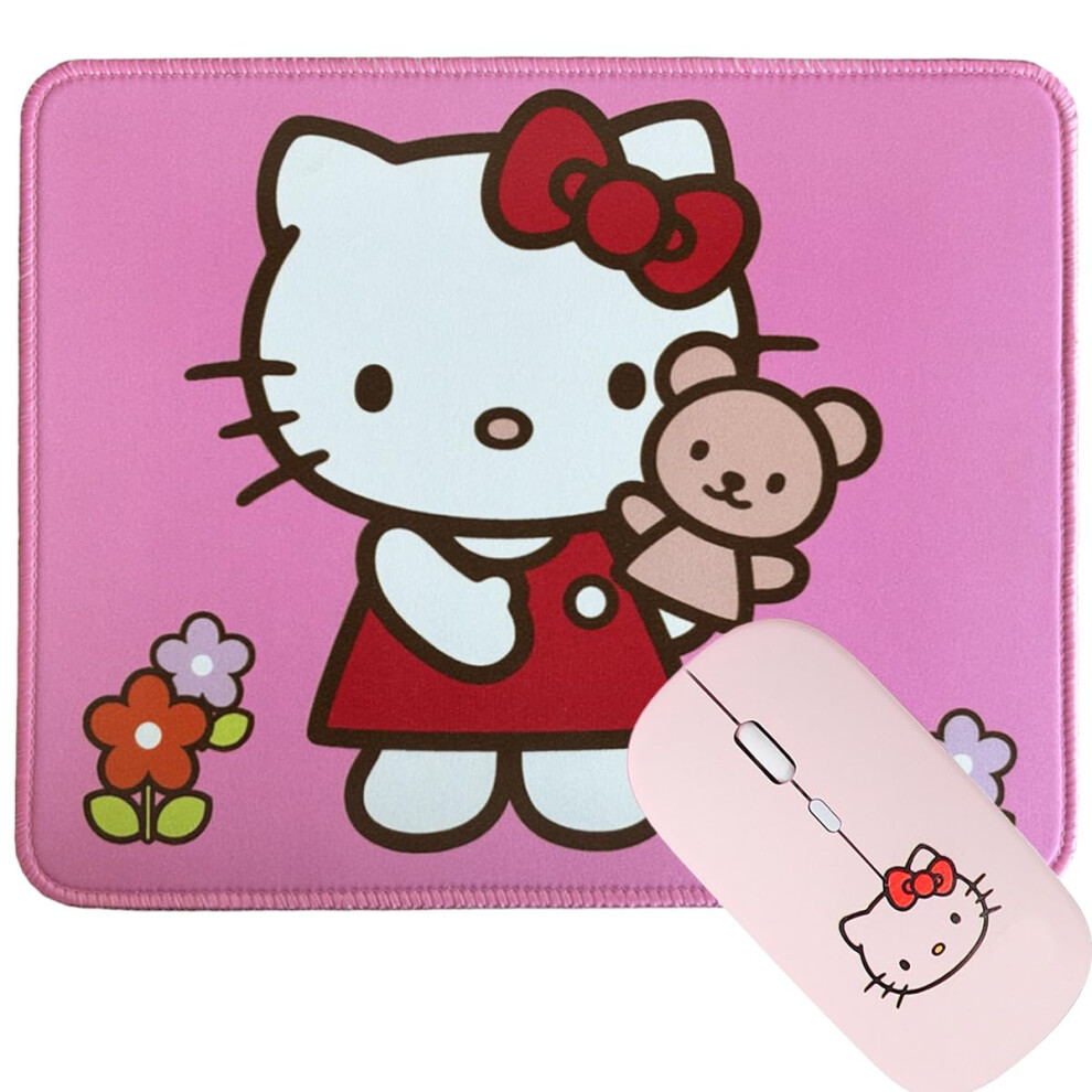 Ntseot Hello Kitty Mouse Pad Cute Desk Accessories Hello Kitty Stuff Kawaii Mouse Pads For Desk Computer Laptop Hello Kitty Gifts For Mousepad For W 750962618675
