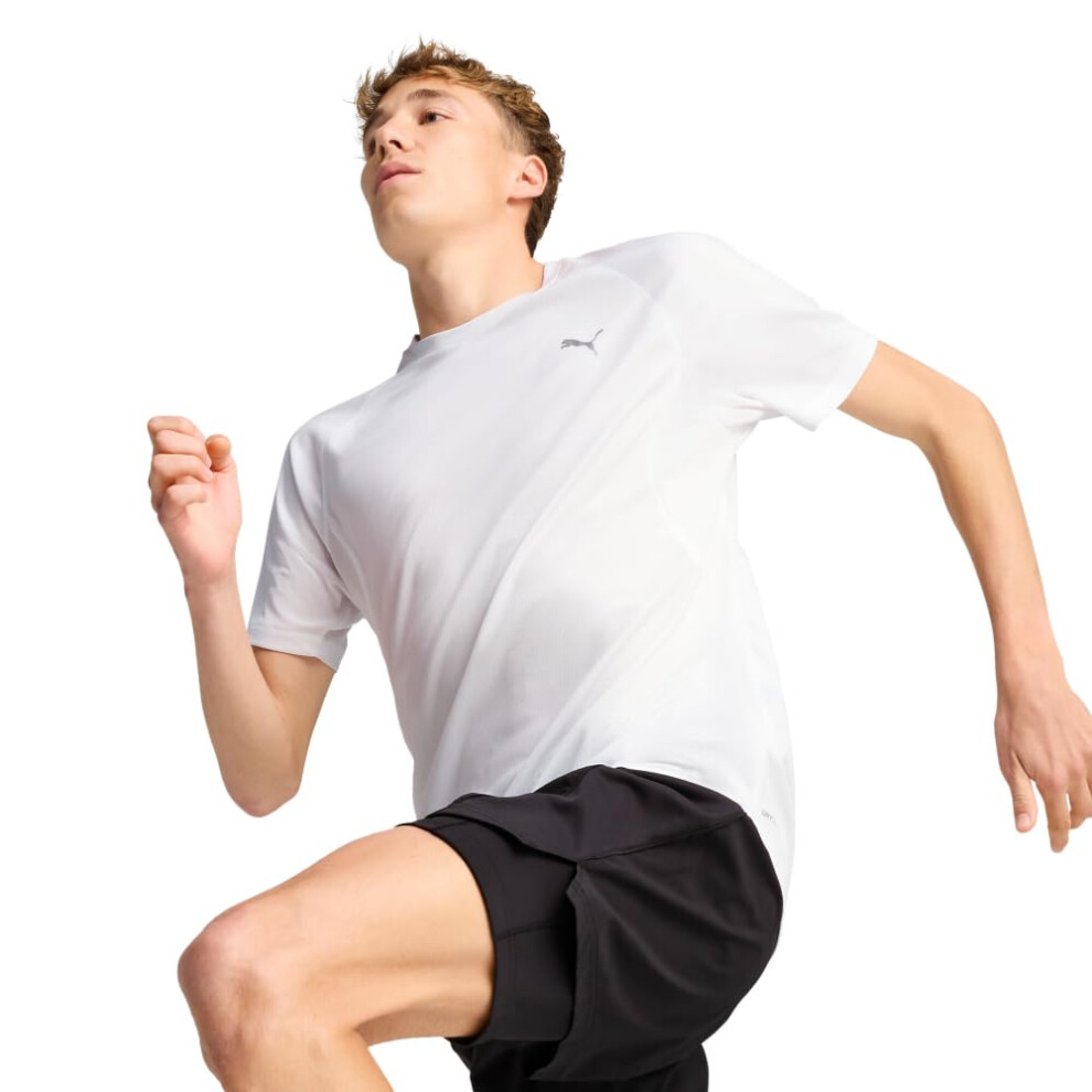 Puma Men's Standard Run Favorite T-Shirt Ss25 Medium White