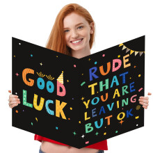 We Will Miss You Card Farewell Party Decorations Jumbo Farewell Card With Envelope Funny Going Away Gift for Coworker Men Women Goodbye Good L