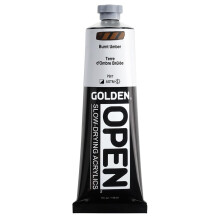 OTVOREN Pomaly schn ce akrylov farby GOLDEN Burnt Umber 5 fl oz. tuba Profesion lna akrylov farba Polopriehladn