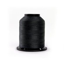 Finesse draad effen kleuren | 100% polyester 3-laags 50 gew. | Draadkegels | 100% polyester draad voor quilten en naaien (obsidiaan 1 100 yards)