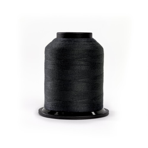 Finesse Thread Solid Colors | 100% Polyester  3ply  50wt | Thread Cones | 100% Polyester Thread for Quilting and Sewing (Obsidian  1 100 Yards)