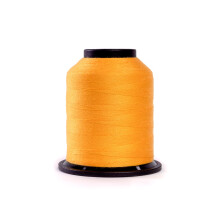 Finesse draad effen kleuren | 100% polyester 3-laags 50 gew. | Draadkegels | 100% polyester draad voor quilten en naaien (amber 1 100 meter)
